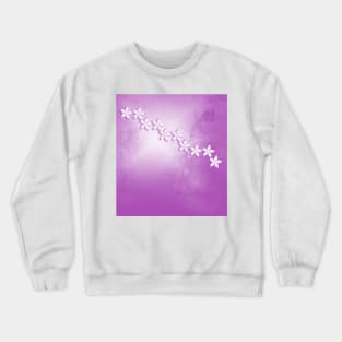 Abstract flowers and texture in pink Crewneck Sweatshirt